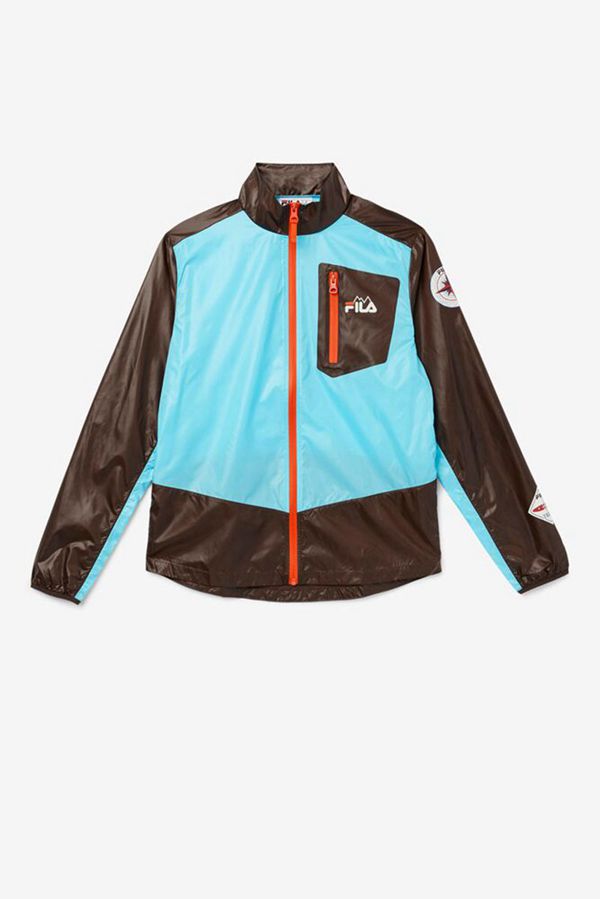 Fila Pinnacle Men's Jackets - Blue/Orange,NZ 839-51830